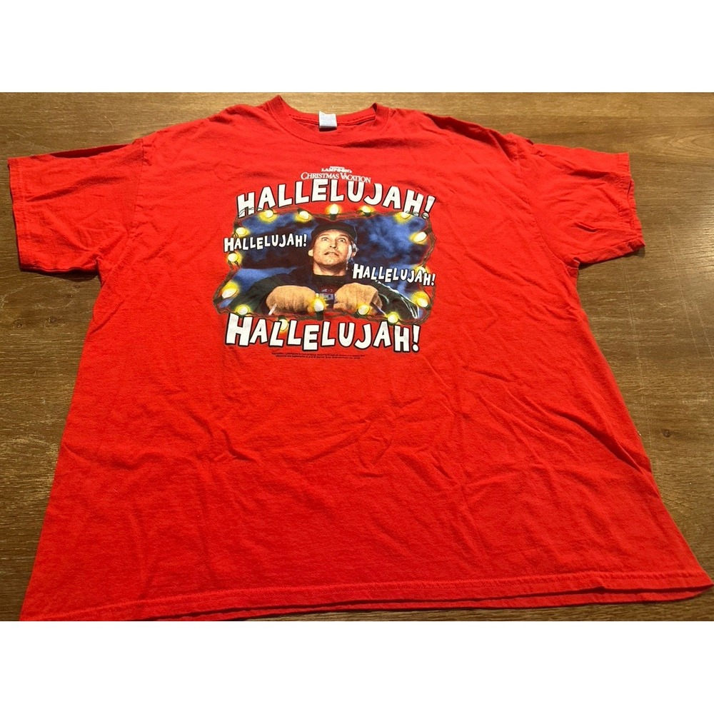 National Lampoons Christmas Vacation Hallelujah T Shirt Size 2XL Chevy Chase